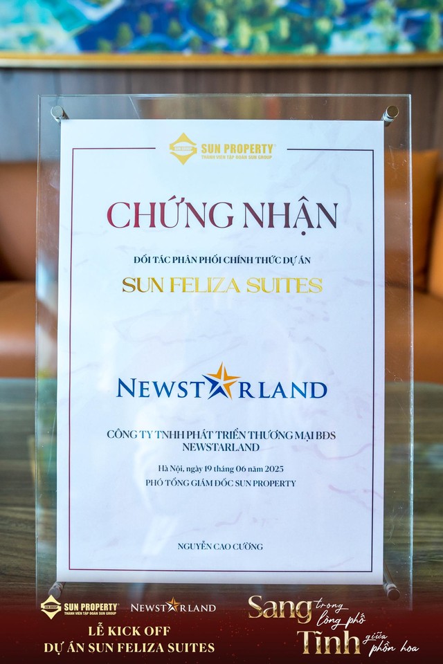 NewstarLand sẽ là người đồng hành lý tưởng đưa Sun Feliza Suites tới những chủ nhân tinh hoa